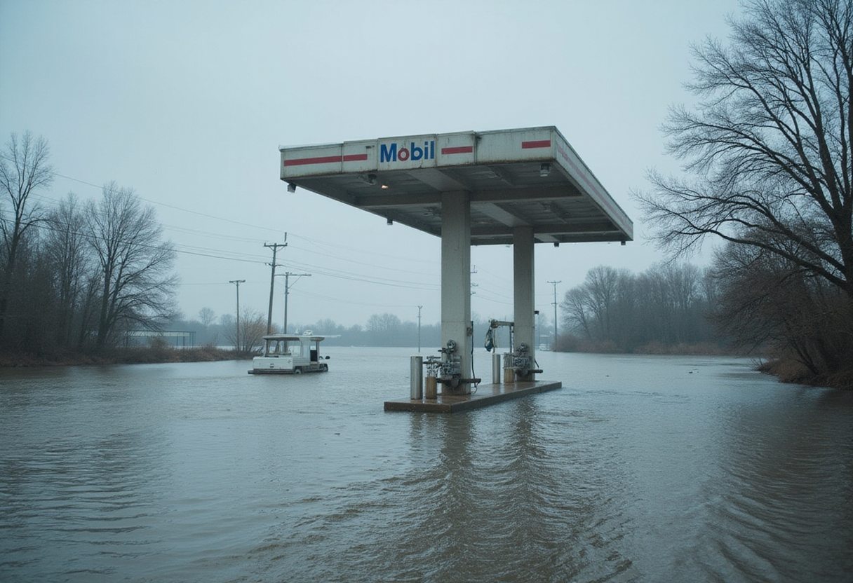 Floodwater overwhelmed pump at Exxon Mobil's Joliet, Illinois refinery; facility remains offline following outage - Reut