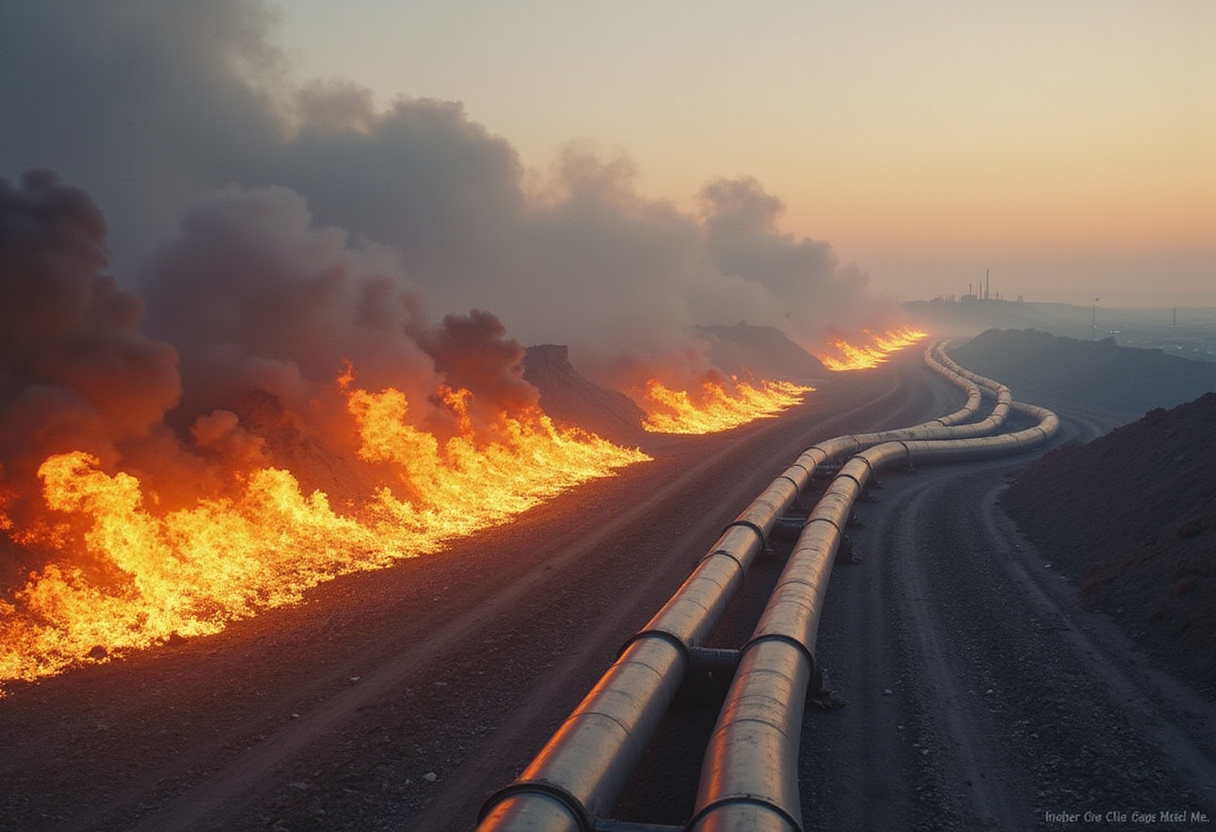 Syria says gas pipeline fire between AL-shola and Deir Al-zour caused by "act of sabotage" - Reuters